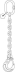 Elingue chaîne 1 brin ajustable 3,15T 1,5m grade 80