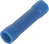 Cosse jonction bout à bout isolée bleue - blister de 10 pcs