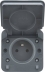 Prise étanche en saillie 2P+T 230V - lot de 10 pcs