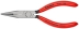 Pince à becs longs avec becs demi-ronds 140mm - Gainage PVC - Tête polie