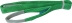 Elingue plate avec boucles 60mm 2T 1m vert - lot de 25 pcs