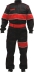 Combinaison de travail pilote noir/rouge taille XXL
