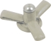 Rivet pétale spécial plaque d'immatriculation blanc 4x18mm - 25 pcs