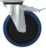Roulette zinguée jante nylon pivotante avec frein 80mm 120kg