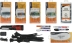 Servante d'atelier 7 tiroirs et 2 portes latérales composée de 69 outils + consommables - modules finition carbone