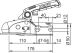 Tête d'attelage 2700kg pour remorque freinée pour timon 35/40/45mm