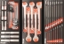 Servante d'atelier 7 tiroirs composée de 107 outils - modules finition métal