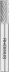Fraise métallique cylindrique sur tige 6mm