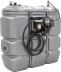 Cuve de stockage gasoil PEHD double paroi 1500L avec station murale de transfert gasoil 230V