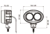 Phare de travail ovale LED 9/48V 6W 400 lumens bleu pour signalisation chariot de manutention