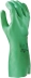Gants chimiques 100% enduit nitrile floqué biodégradable 355mm vert 0,38mm T11