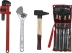 Servante d'atelier 7 tiroirs et 2 portes latérales composée de 107 outils PL - modules finition carbone