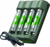 Chargeur USB Ni-Mh avec 4 piles rechargeables AA/HR06 2000mAh