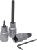 Douilles tournevis 1/2" avec embout 55mm Torx® de T20 à T55 et 100mm T40 à T50 - coffret métallique de 11 pcs