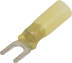 Cosse à fourche isolée thermorétractable jaune M5 - lot de 10 pcs