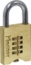 Cadenas corps laiton à combinaison 4 chiffres 50mm anse acier - blister