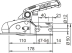 Tête d'attelage 1600kg pour remorque freinée pour timon 35/45mm