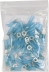 Cosse à oeil isolée thermorétractable bleue M5 - lot de 50 pcs
