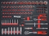 Servante d'atelier 7 tiroirs composée de 176 outils - modules carbone