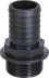 Raccord cannelé PVC mâle 1"1/2 pour tuyau de 40mm