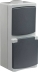 Prise étanche et va et vient vertical en saillie 230V gris
