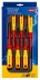 Tournevis électricien isolé 1000V fente, phillips et pozidriv - boîte de 6 pcs