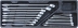 Module PVC 397x145x40mm clés mixtes de 6 à 24mm - 16 pcs