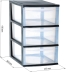 Bloc 3 tiroirs de rangement 255x360x410mm