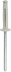 Rivet pétale spécial plaque d'immatriculation blanc 4x18mm - 100 pcs
