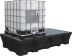 Bac de rétention 1000L PE avec caillebotis acier - format XXL pour 2 IBC