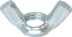 Ecrou à ailettes/papillon zingué blanc M10 - sachet de 25 pcs