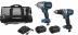 Pack 20V perceuse visseuse à percu 65Nm-clé à choc 1/2" 20V 610/800Nm brushless-2 batteries Li-ion 4Ah - sac de transport