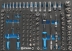 Servante d'atelier 5 tiroirs composée de 152 outils - modules mousses
