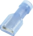 Cosse plate femelle 100% isolée bleue 6,3X0,8mm - blister de 10 pcs
