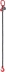 Elingue chaîne 1 brin ajustable 2T 1,5m grade 80