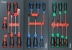 Servante d'atelier 7 tiroirs composée de 172 outils - modules carbone