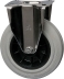 Chape inox moyenne fixe nylon et caoutchouc D.80mm