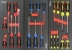 Servante d'atelier 7 tiroirs composée de 182 outils - modules carbone