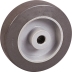 Roue nylon et caoutchouc élastique alésage lisse D.80mm