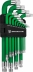 Clés mâles coudées Torx® longues magnétiques de T10 à T80 - étui pivotant de 13 pcs
