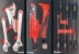 Servante d'atelier 8 tiroirs composée de 248 outils - modules finition métal