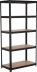 OPE VTEP - Lot de 2 étagères métalliques noirs à emboîter 5 tablettes bois réf.09070 dont 1 offerte