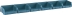 Boîtes à bec bleu - kit 6 boîtes avec support acier 600x95x50mm