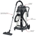Aspirateur eau et poussière 50L 230V 1200W cuve inox basculante/décolmatage/souffleur