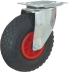 Roulette zinguée pivotante roue gonflable 260mm 150kg