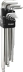 Clés mâles coudées extra longues hexagonales de 1,5 à 10mm et Torx® de T10 à T50 - étui pivotant de 18 pcs