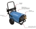 Nettoyeur HP eau froide 380V 21 l/min 150 bar avec flexible 10m