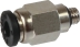 Raccord instantané métallique droit mâle cylindrique M5 pour tuyau rilsan 4mm - lot de 10 pcs