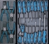 Servante d'atelier 7 tiroirs composée de 147 outils - modules PVC