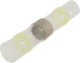 Cosse jonction bout à bout isolée thermorétractable à souder jaune - lot de 10 pcs